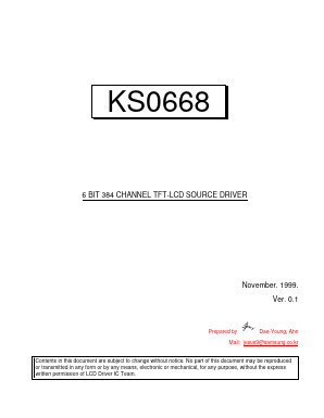KS0668 Datasheet PDF Samsung
