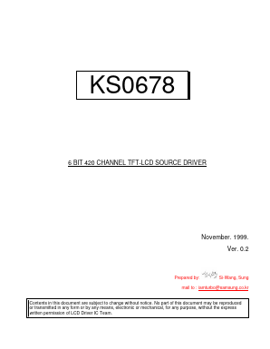KS0678 Datasheet PDF Samsung