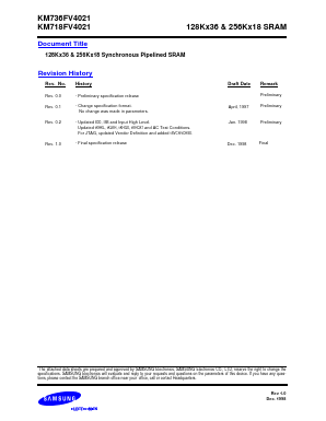 KM718FV4021H-6 Datasheet PDF Samsung