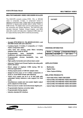 KS0127B Datasheet PDF Samsung