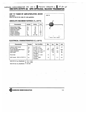 KSC1070 Datasheet PDF Samsung