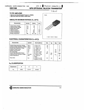 KSC1188 Datasheet PDF Samsung