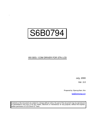 S6B0794 Datasheet PDF Samsung