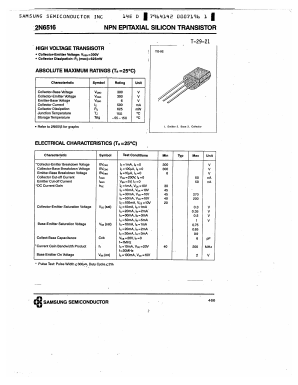 2N6516 Datasheet PDF Samsung