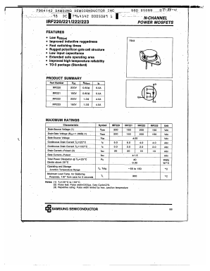 IRF223 Datasheet PDF Samsung