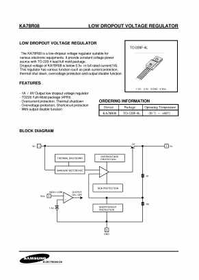 KA78R08 Datasheet PDF Samsung