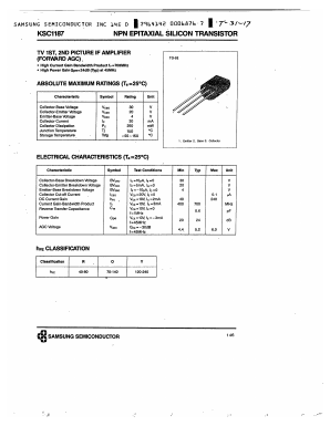 KSC1187 Datasheet PDF Samsung
