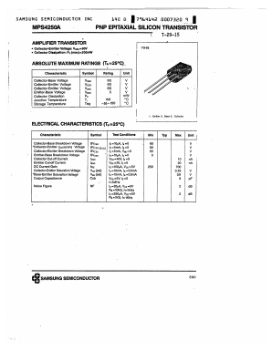 MPS4250A Datasheet PDF Samsung