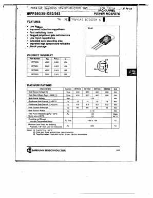 IRFP350 Datasheet PDF Samsung