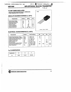 KSC1395 Datasheet PDF Samsung