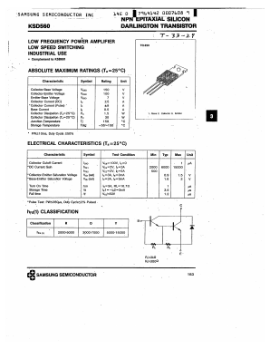 KSD560 Datasheet PDF Samsung