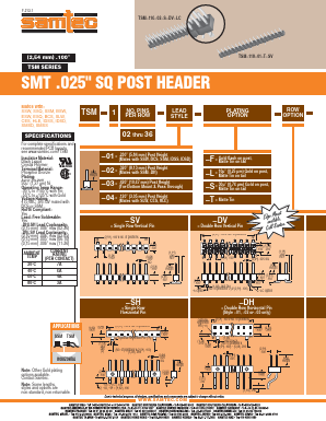 TSM-111-04-L-SH Datasheet PDF Samtec