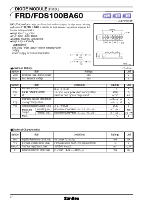 FDS100BA60 Datasheet PDF SanRex Corporation