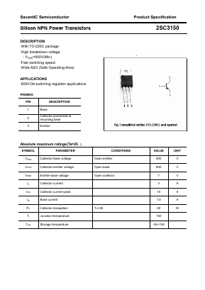 2SC3150 Datasheet PDF SavantIC Semiconductor 