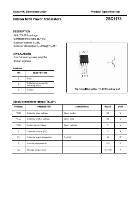 C1173 Datasheet PDF SavantIC Semiconductor 