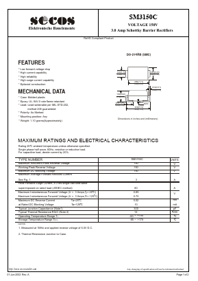 SM3150C Datasheet PDF Secos Corporation.