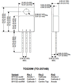 BYV32-100RM Datasheet PDF Semelab - > TT Electronics plc 
