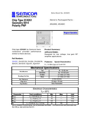 2N4260UB_ Datasheet PDF Semicoa Semiconductor