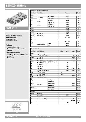 SEMIX241DH16S Datasheet PDF Semikron