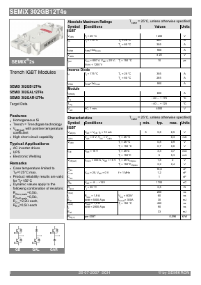 SEMIX302GAR12T4S Datasheet PDF Semikron