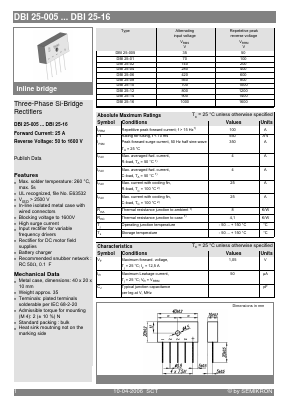 DBI25-11 Datasheet PDF Semikron