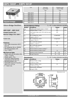 KBPC5008F Datasheet PDF Semikron