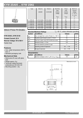 KYW25A6 Datasheet PDF Semikron