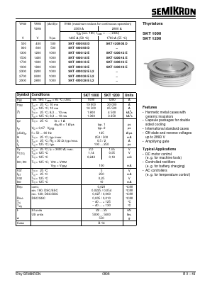 SKT1000/08D Datasheet PDF Semikron