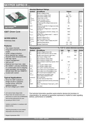 SKYPER32PROR Datasheet PDF Semikron