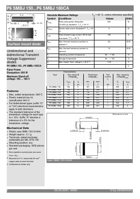 P6SMBJ150 Datasheet PDF Semikron