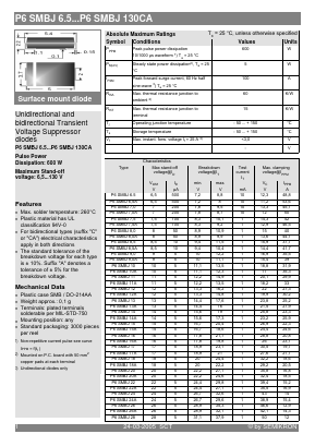 P6SMBJ6.0 Datasheet PDF Semikron