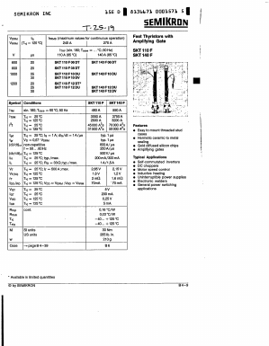 SKT110F Datasheet PDF Semikron