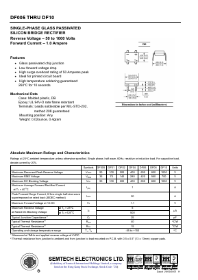 DF005 Datasheet PDF Semtech Electronics LTD.