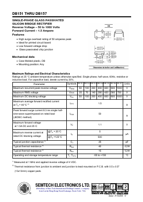 DB151 Datasheet PDF Semtech Electronics LTD.