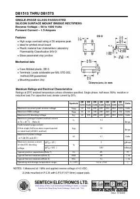DB156S Datasheet PDF Semtech Electronics LTD.