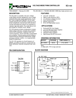 SC1103CS Datasheet PDF Semtech Corporation