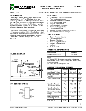 SC8863-300CSK Datasheet PDF Semtech Corporation