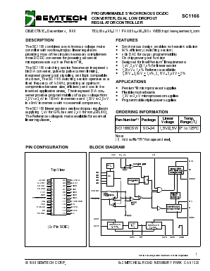 SC1166 Datasheet PDF Semtech Corporation