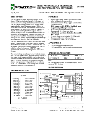 SC1146CSW.TR Datasheet PDF Semtech Corporation