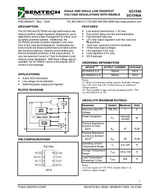 SC1540A Datasheet PDF Semtech Corporation