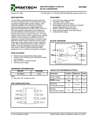 SC1628 Datasheet PDF Semtech Corporation