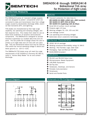SMDA05C-8.TB Datasheet PDF Semtech Corporation