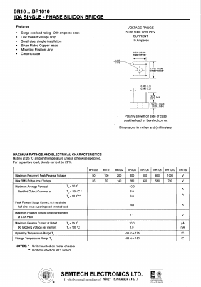 BR10 Datasheet PDF Semtech Corporation