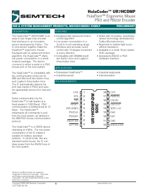 UR7HCDMP-A-DW Datasheet PDF Semtech Corporation