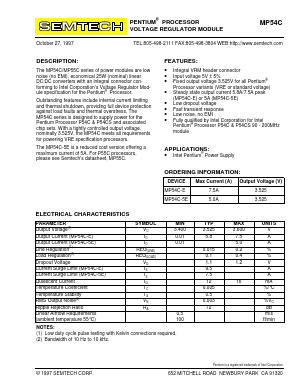 MP54C-5E Datasheet PDF Semtech Corporation