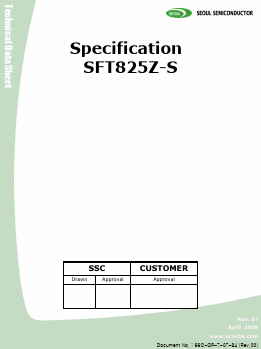 SFT825Z-S Datasheet PDF SEOUL SEMICONDUCTOR