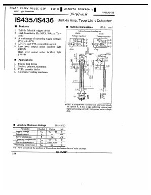 IS435 Datasheet PDF Sharp Electronics