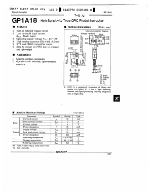GP1A18 Datasheet PDF Sharp Electronics