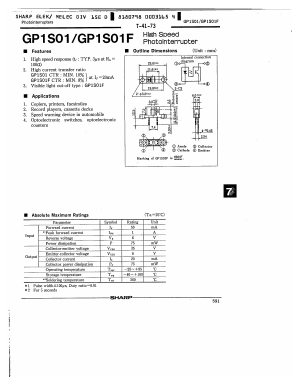 GP1S01F Datasheet PDF Sharp Electronics