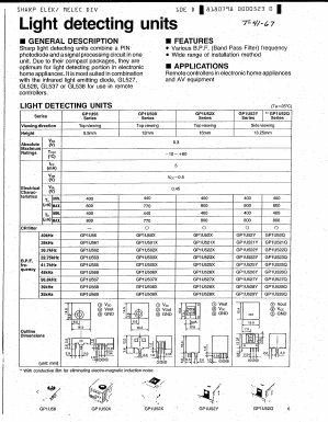 GP1U521Q Datasheet PDF Sharp Electronics